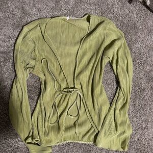 Peppermayo Light Green Textured Top